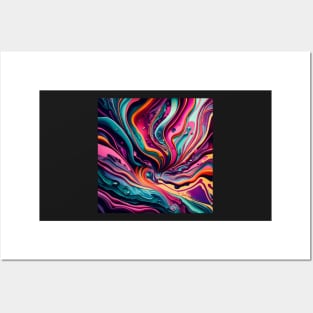 Abstract fluid art Posters and Art